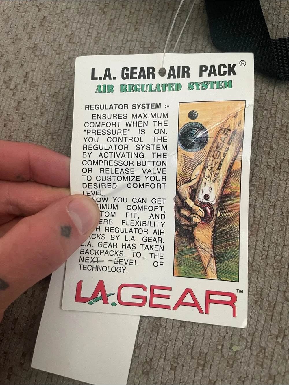Vintage 1992 NWT Deadstock LA Gear “Air Regulator” Colorblock Pump Backpack